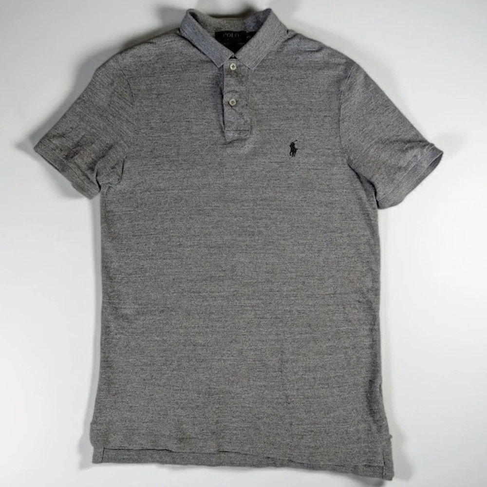 Polo Ralph Lauren Mens XS Grey Classic Fit Short Sleeve Pique Polo Shirt